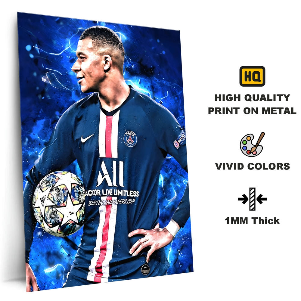 Metal Poster - Footballer Kylian Mbappe KM04 Mobile Case by CoverMeUp - Style 4