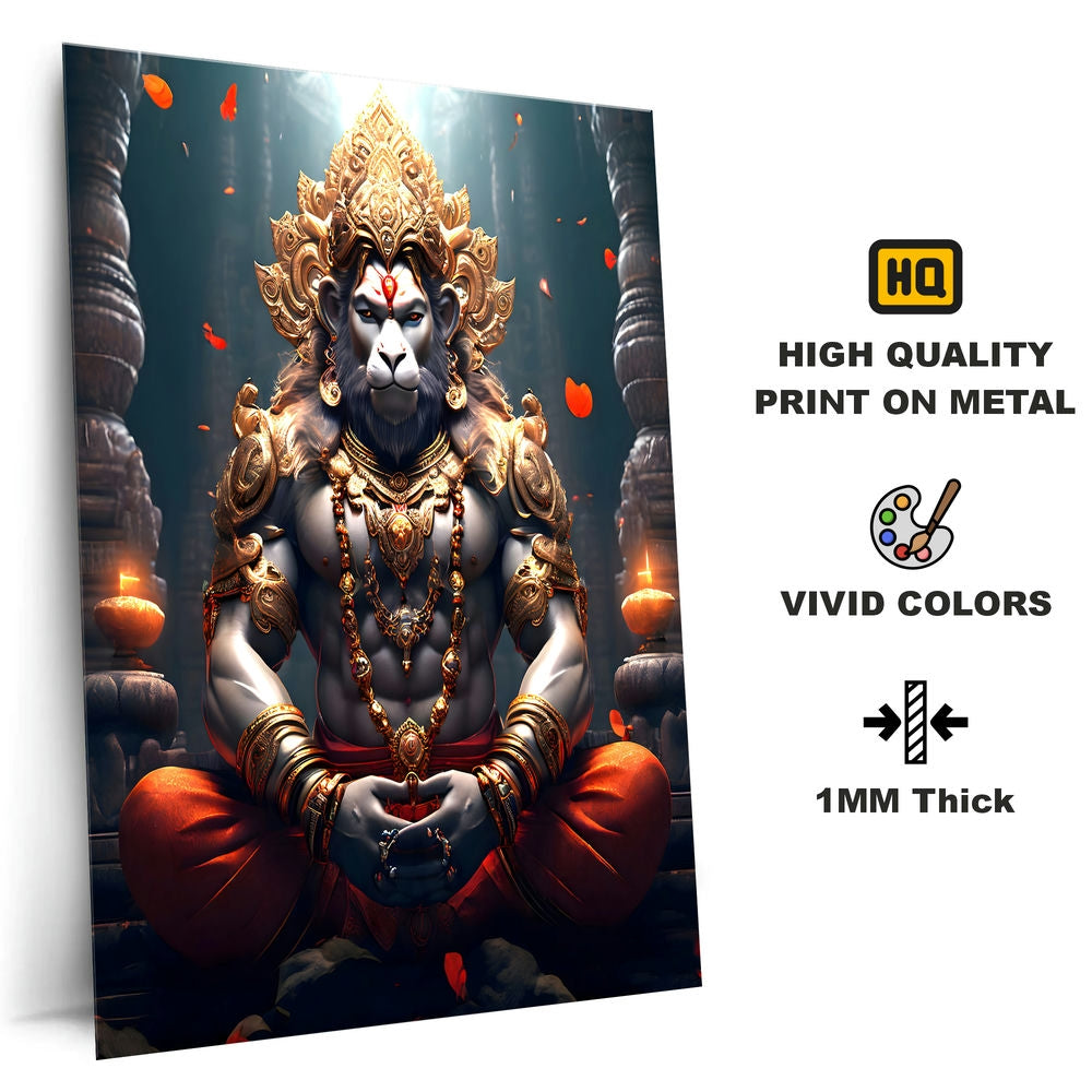 Metal Poster - Lord Hanuman LH07 Mobile Case by CoverMeUp - Style 4