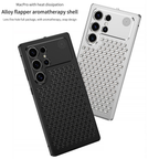 Samsung Galaxy S25 Ultra Full Metal Heat Dissipation Aluminum Cooling Case with Fragrance Aroma - Silver Mobile Case by CoverMeUp - Style 3