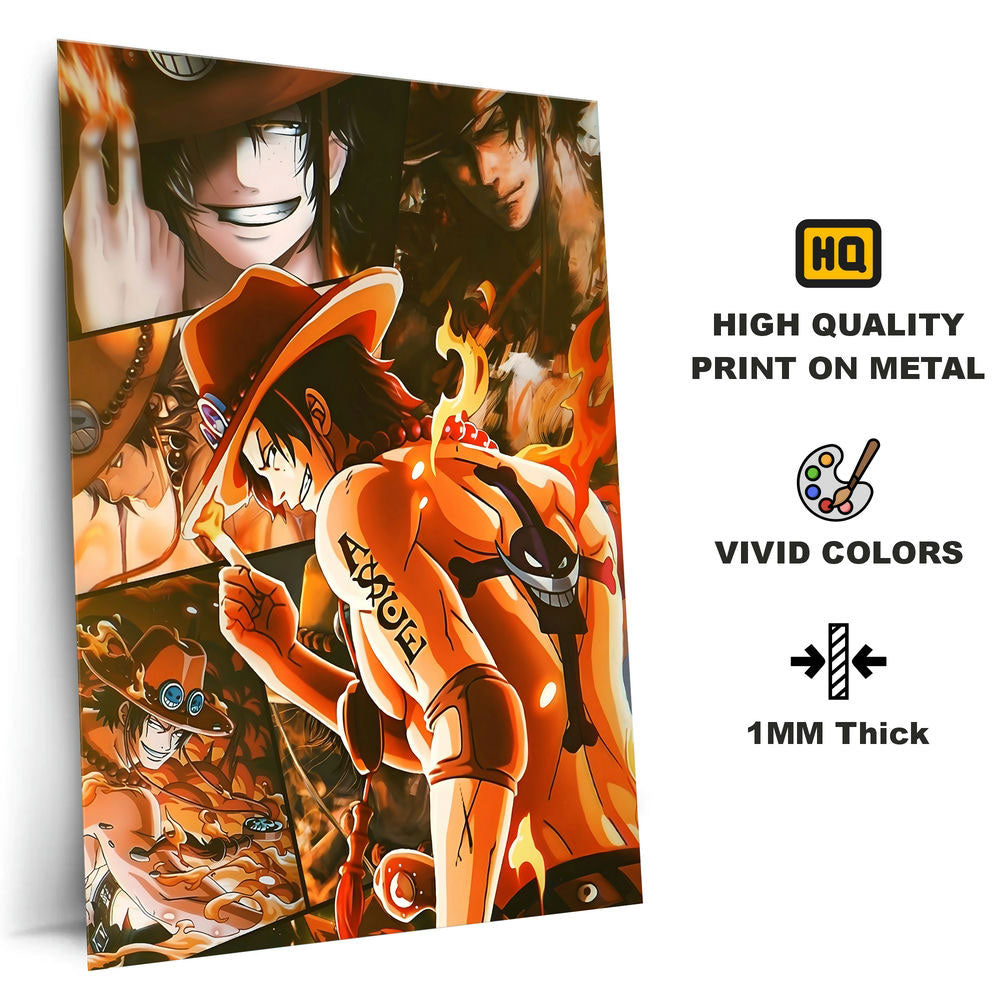 Metal Poster - One Piece Portgas D Ace OP20 Mobile Case by CoverMeUp - Style 4