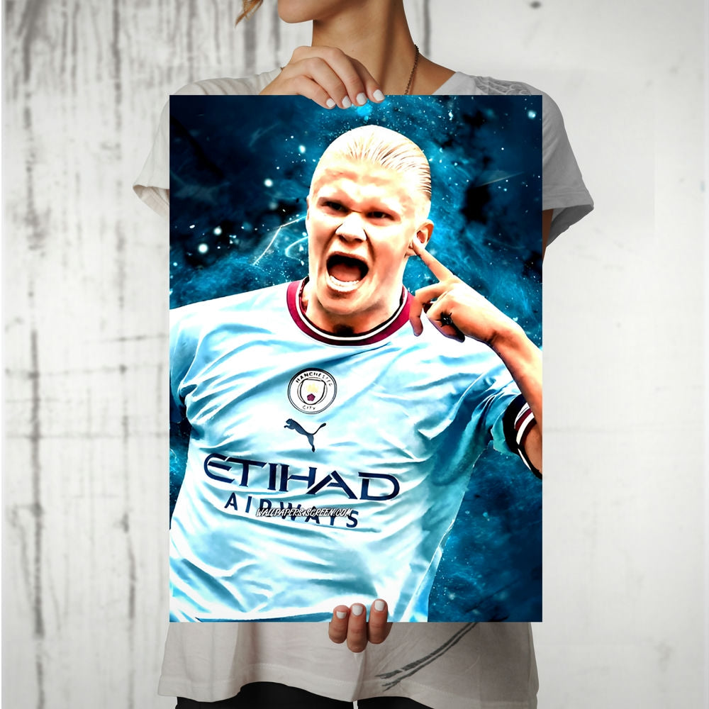 Metal Poster - Footballer Erling Haaland EH02 Mobile Case by CoverMeUp - Style 8