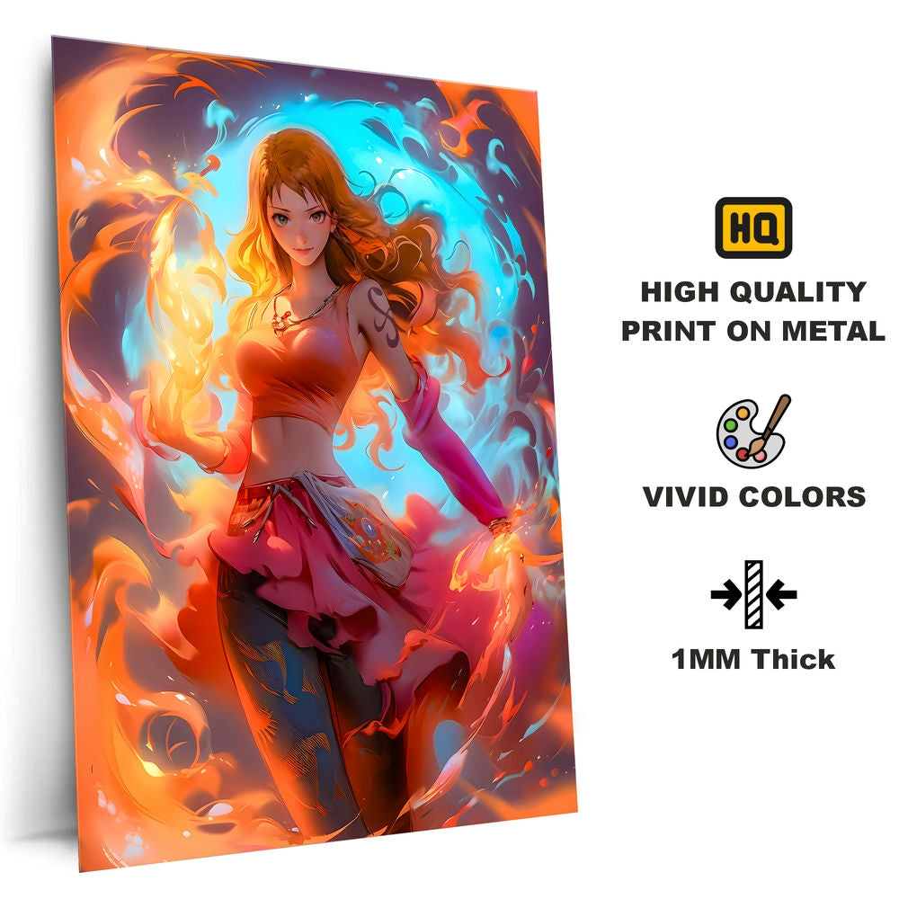 Metal Poster - Anime One Piece Nami OP66 Mobile Case by CoverMeUp - Style 4
