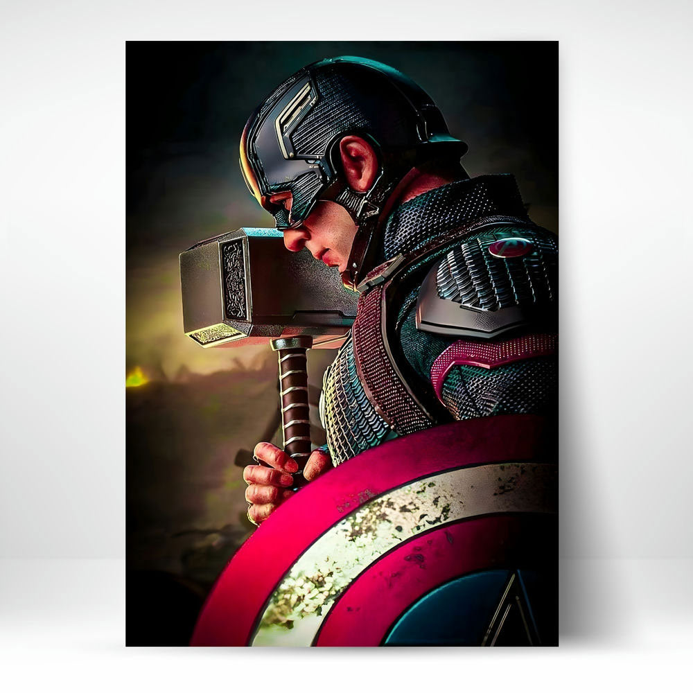 Metal Poster - Superhero Captain America CAP04 Mobile Case by CoverMeUp