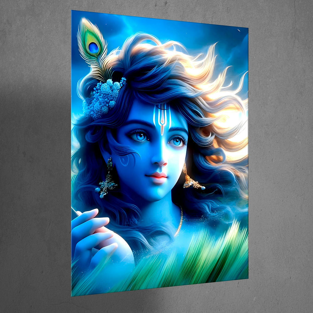Metal Poster - Lord Krishna LK01 Mobile Case by CoverMeUp - Style 3