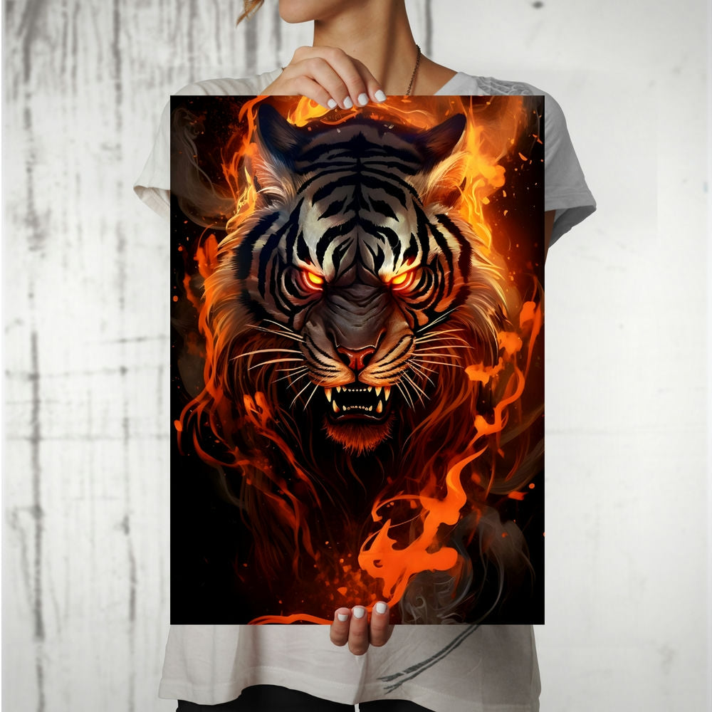 Metal Poster - Wildlife Tiger TG03 Mobile Case by CoverMeUp - Style 8
