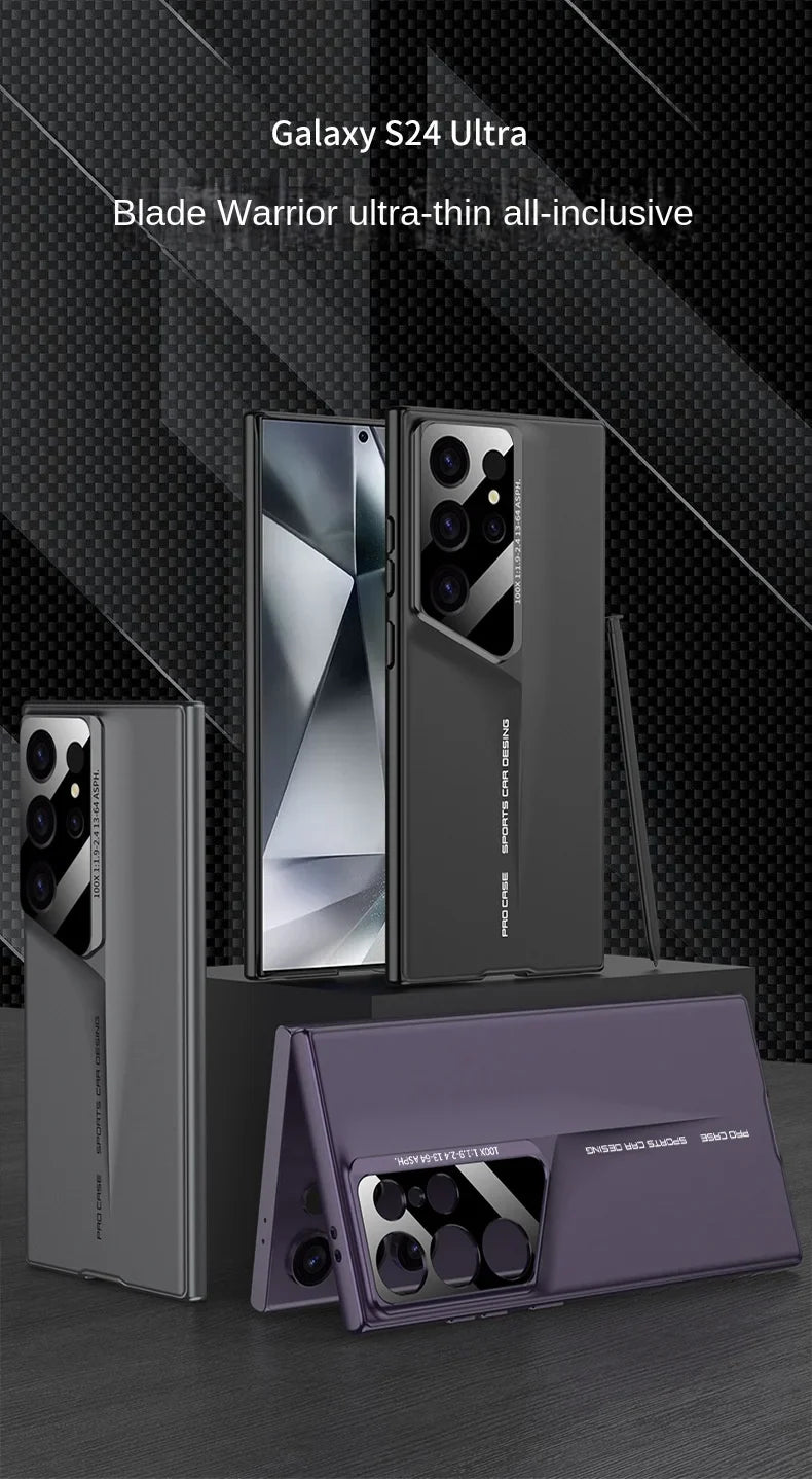 Samsung Galaxy S24 Ultra Luxury Blade Design PC Shockproof Case - Black Mobile Case by CoverMeUp - Style 2