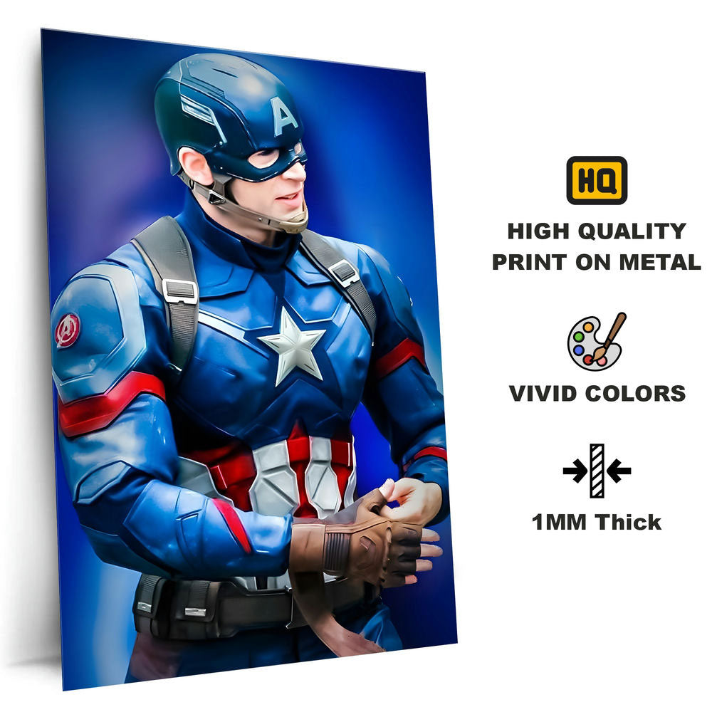 Metal Poster - Superhero Captain America CAP02 Mobile Case by CoverMeUp - Style 4