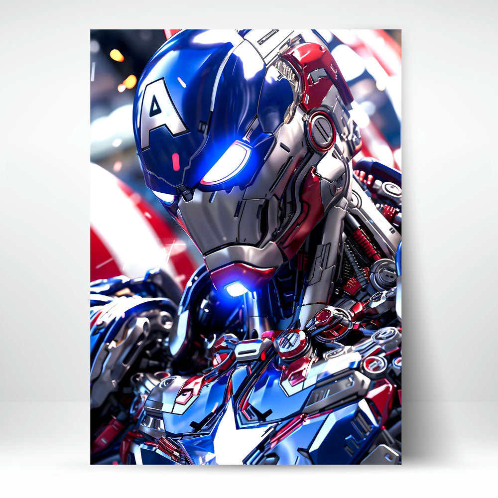 Metal Poster - Superhero Captain America CAP03 Mobile Case by CoverMeUp