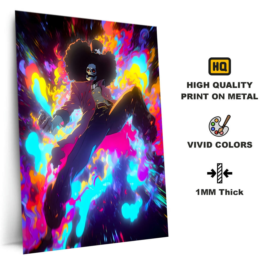 Metal Poster - Anime One Piece Brook OP60 Mobile Case by CoverMeUp - Style 4