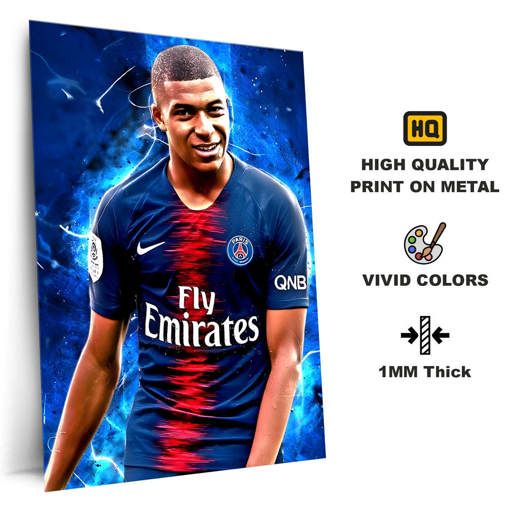 Metal Poster - Footballer Kylian Mbappe KM02 Mobile Case by CoverMeUp - Style 4