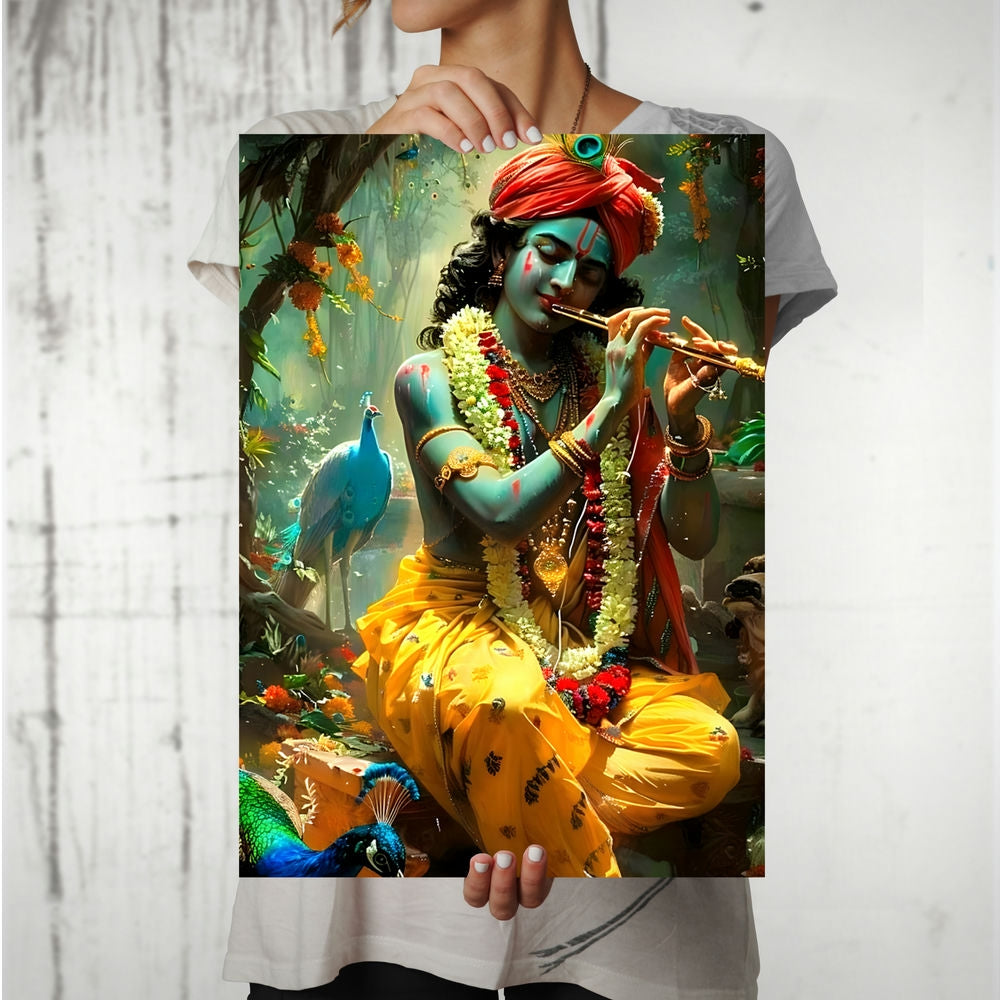 Metal Poster - Lord Krishna LK03 Mobile Case by CoverMeUp - Style 8