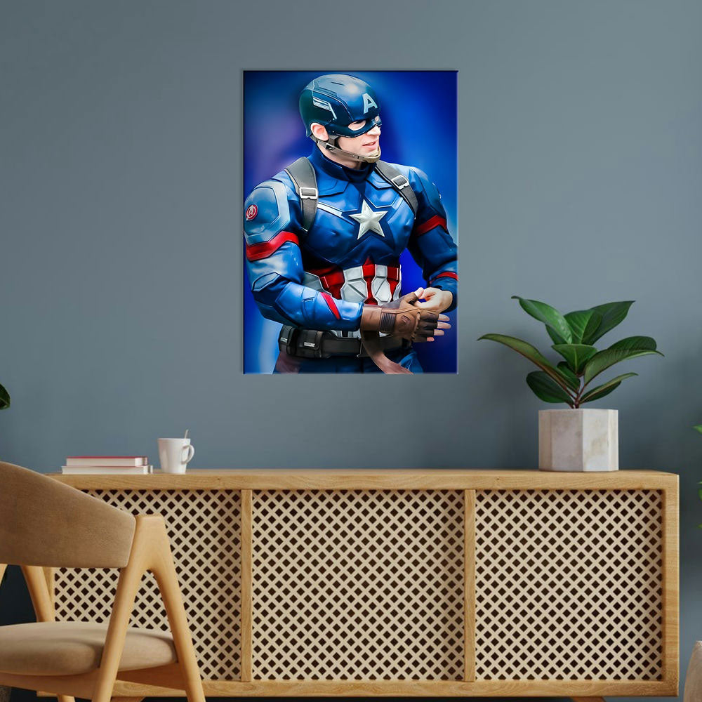 Metal Poster - Superhero Captain America CAP02 Mobile Case by CoverMeUp - Style 5