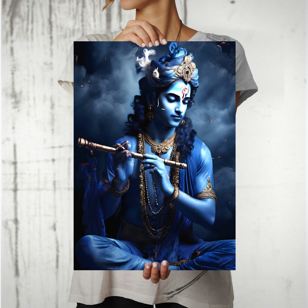 Metal Poster - Lord Krishna LK08 Mobile Case by CoverMeUp - Style 8