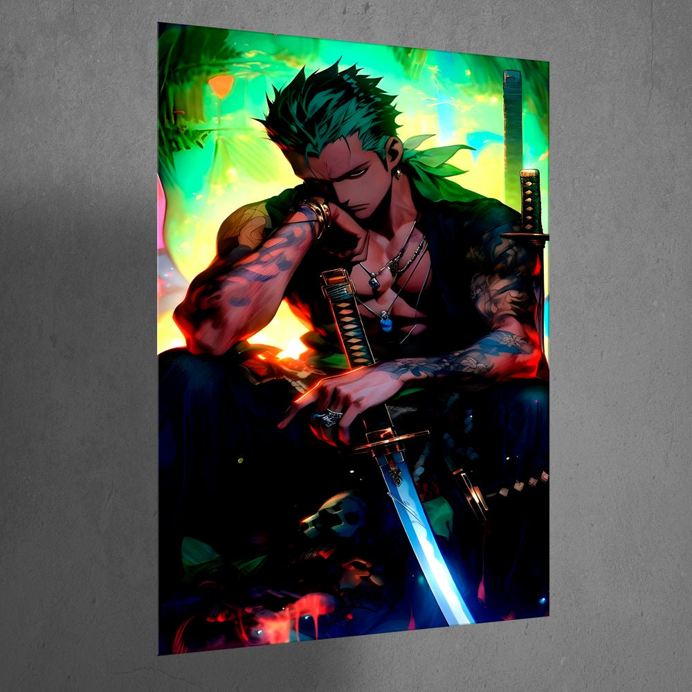 Metal Poster - One Piece Roronoa Zoro OP40 Mobile Case by CoverMeUp - Style 3