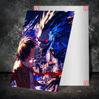 Metal Poster - Anime Light Yagami X Ryuk Death Note Mobile Case by CoverMeUp - Style 2