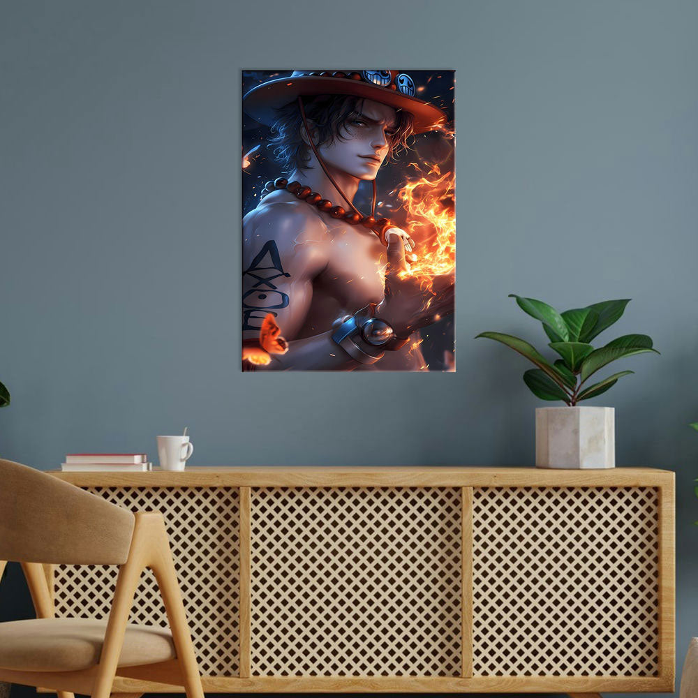 Metal Poster - One Piece Portgas D Ace OP18 Mobile Case by CoverMeUp - Style 5