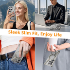 Samsung Galaxy S26 Ultra Z Shape Metal Case with Magsafe & 360° Rotatable Stand - Titanium Mobile Case by CoverMeUp - Style 6