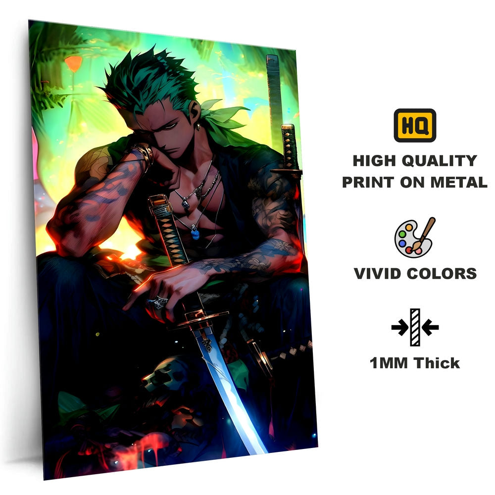 Metal Poster - One Piece Roronoa Zoro OP40 Mobile Case by CoverMeUp - Style 4