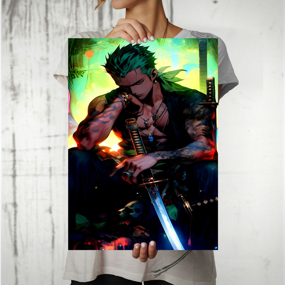 Metal Poster - One Piece Roronoa Zoro OP40 Mobile Case by CoverMeUp - Style 8