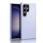 Samsung Galaxy S24 Ultra Slim Leather Shockproof Protection Case with Metar Camera Protection - Lavender Mobile Case by CoverMeUp