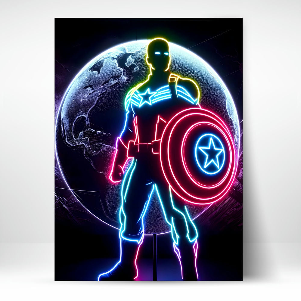 Metal Poster - Superhero Captain America CAP11 Mobile Case by CoverMeUp