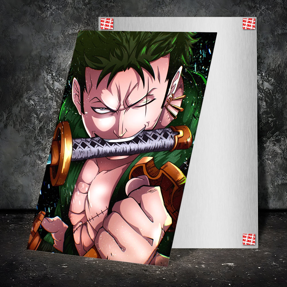 Metal Poster - Anime One Piece Zoro Mobile Case by CoverMeUp - Style 2