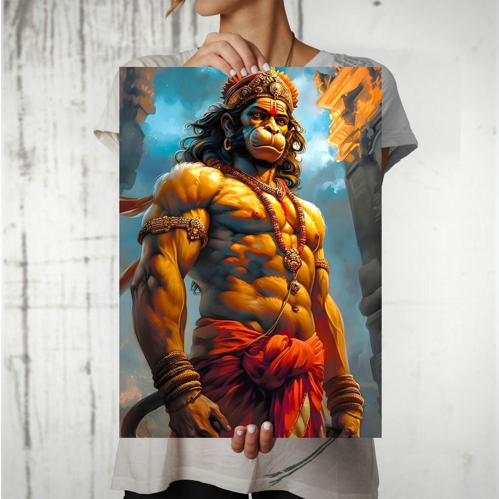 Metal Poster - Lord Hanuman LH02 Mobile Case by CoverMeUp - Style 8