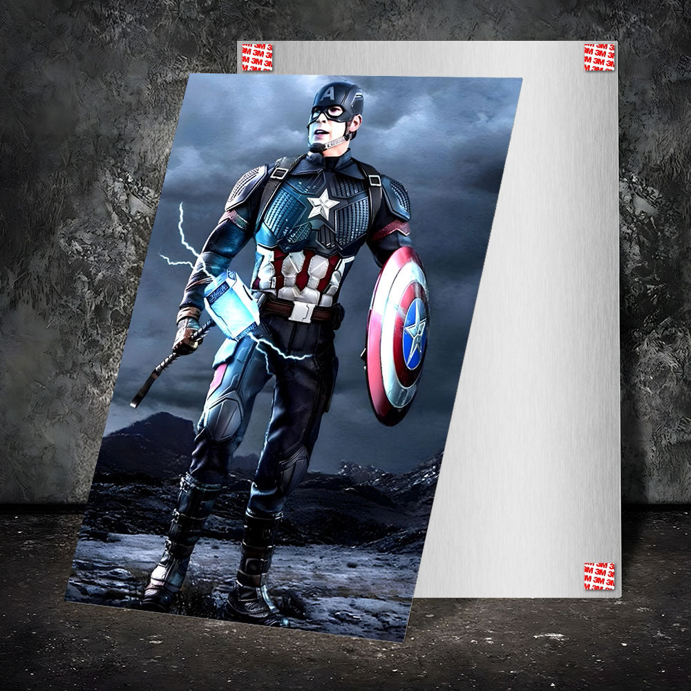Metal Poster - Superhero Captain America CAP07 Mobile Case by CoverMeUp - Style 2