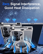 Samsung Galaxy Z Fold 7 Framless T Shape Metal Bumper with Magsafe & 360° Rotation Ring - Silver