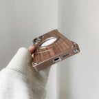 Samsung Galaxy S25 Ultra Wooden Metal Bumper Case with Magsafe & Ring - Brown Mobile Case by CoverMeUp - Style 11