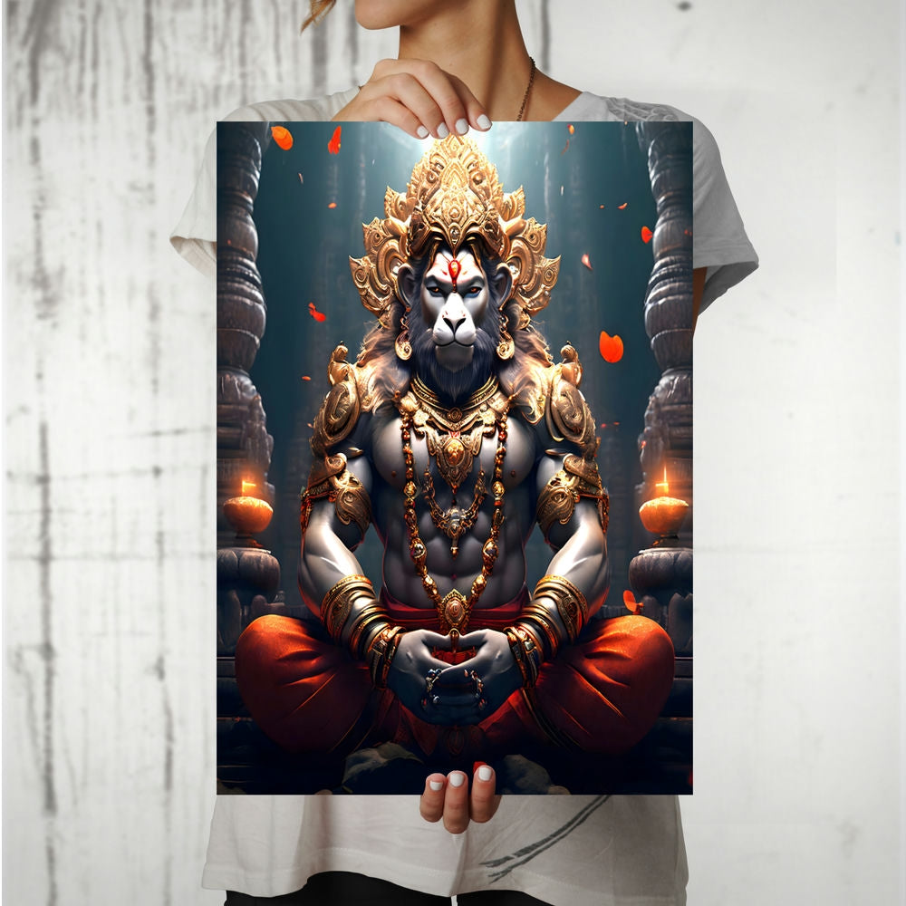 Metal Poster - Lord Hanuman LH07 Mobile Case by CoverMeUp - Style 8