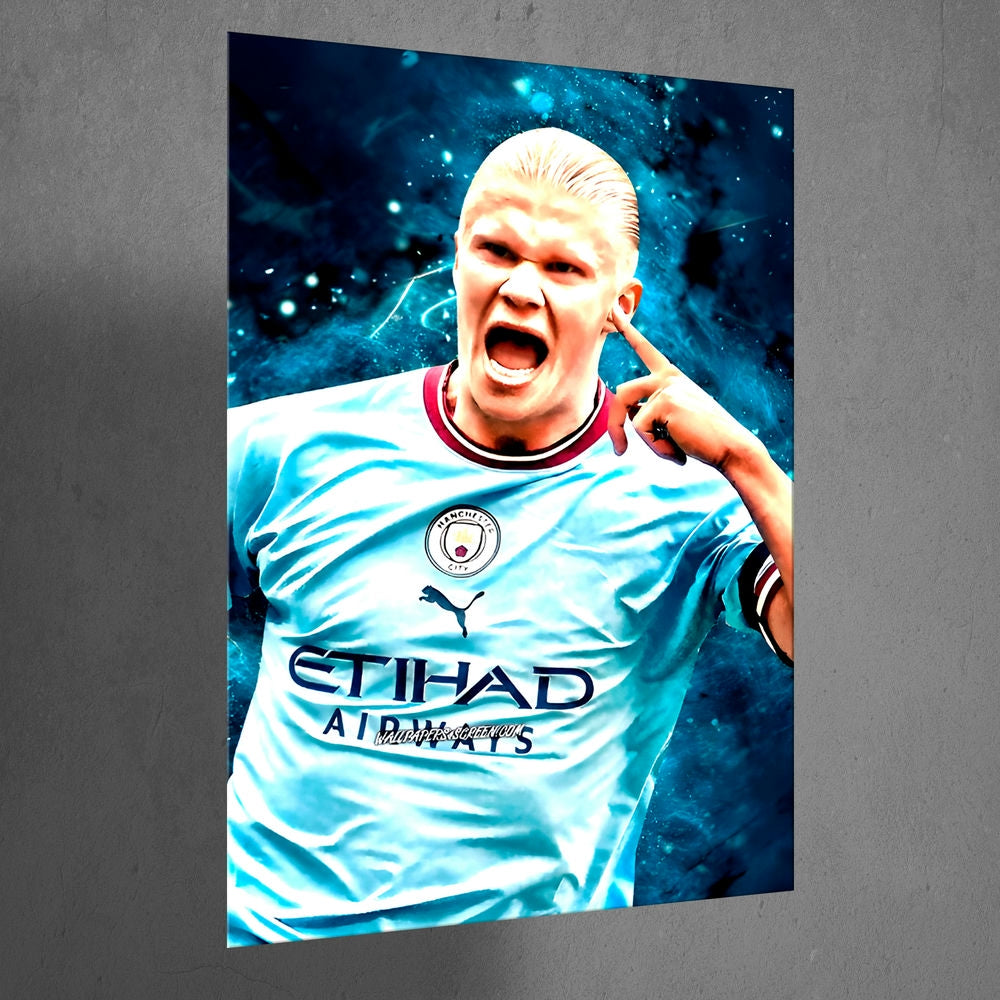 Metal Poster - Footballer Erling Haaland EH02 Mobile Case by CoverMeUp - Style 3