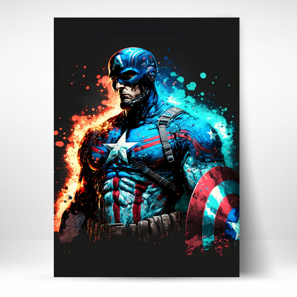 Metal Poster - Superhero Captain America CAP17 Mobile Case by CoverMeUp