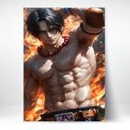 Metal Poster - One Piece Portgas D Ace OP19 Mobile Case by CoverMeUp