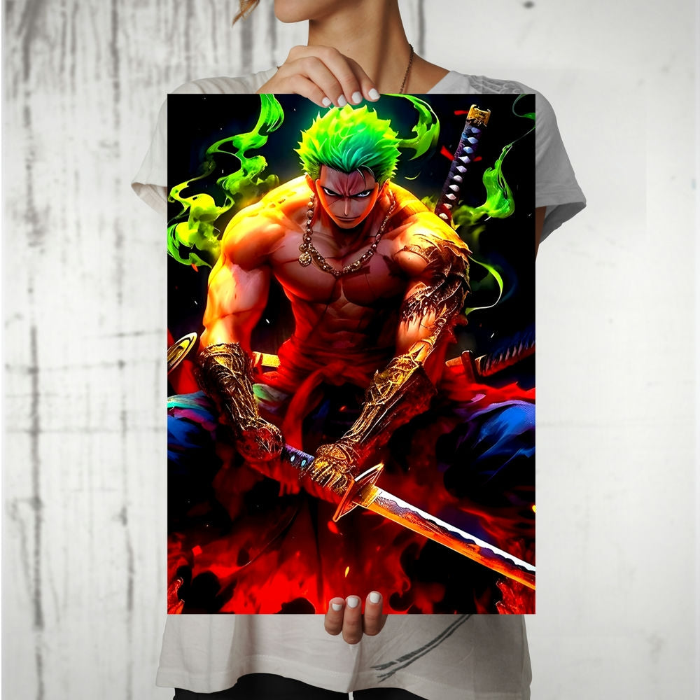 Metal Poster - One Piece Roronoa Zoro OP42 Mobile Case by CoverMeUp - Style 8