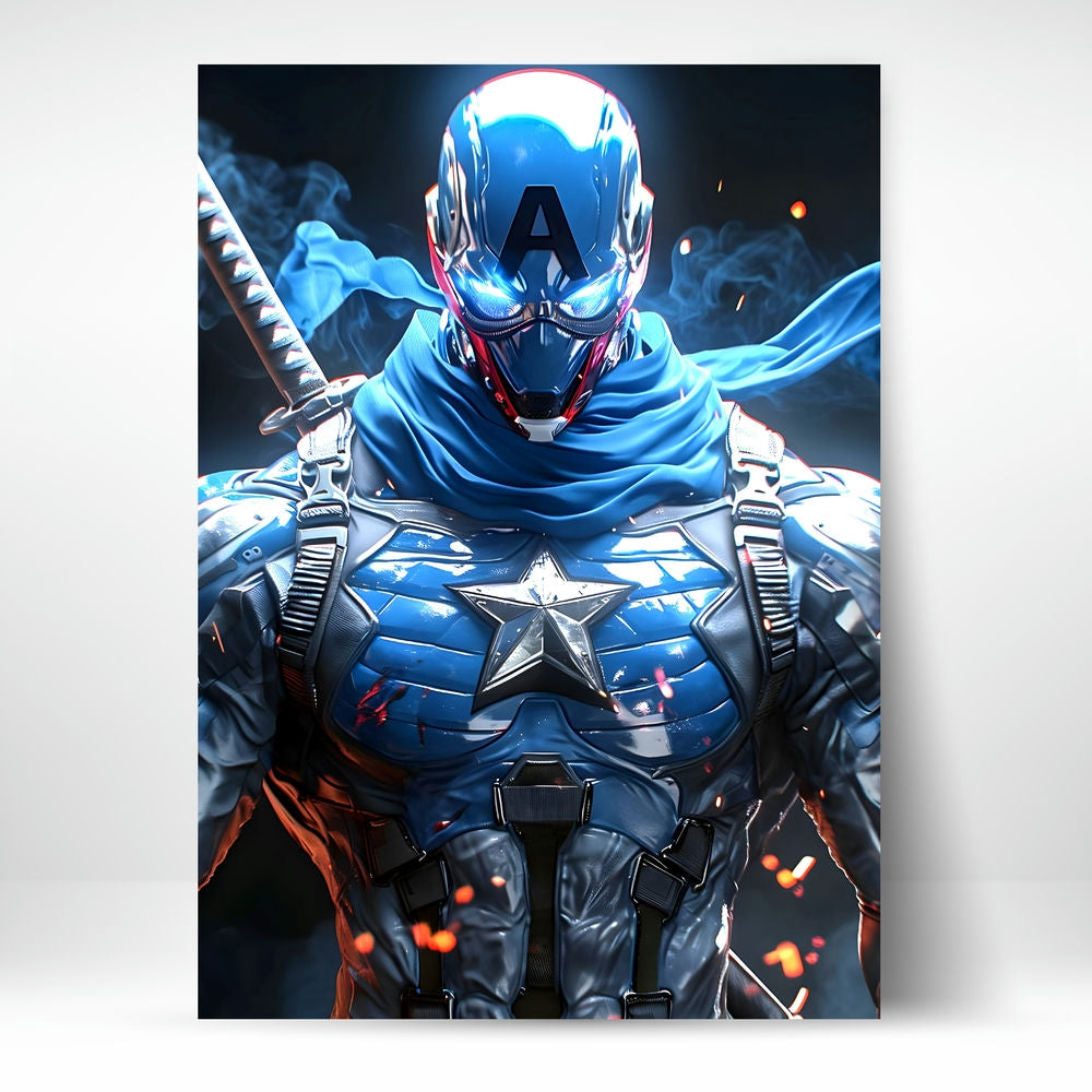 Metal Poster - Superhero Captain America CAP14 Mobile Case by CoverMeUp