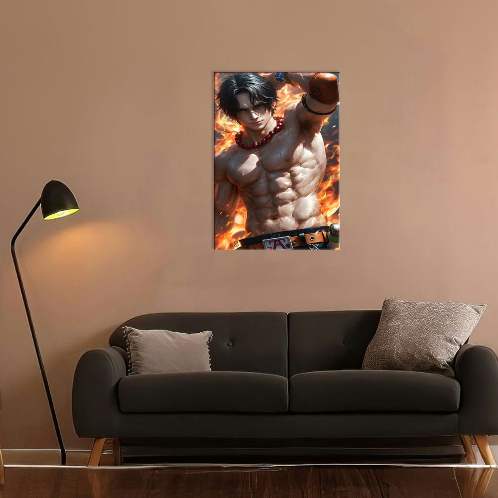 Metal Poster - One Piece Portgas D Ace OP19 Mobile Case by CoverMeUp - Style 7