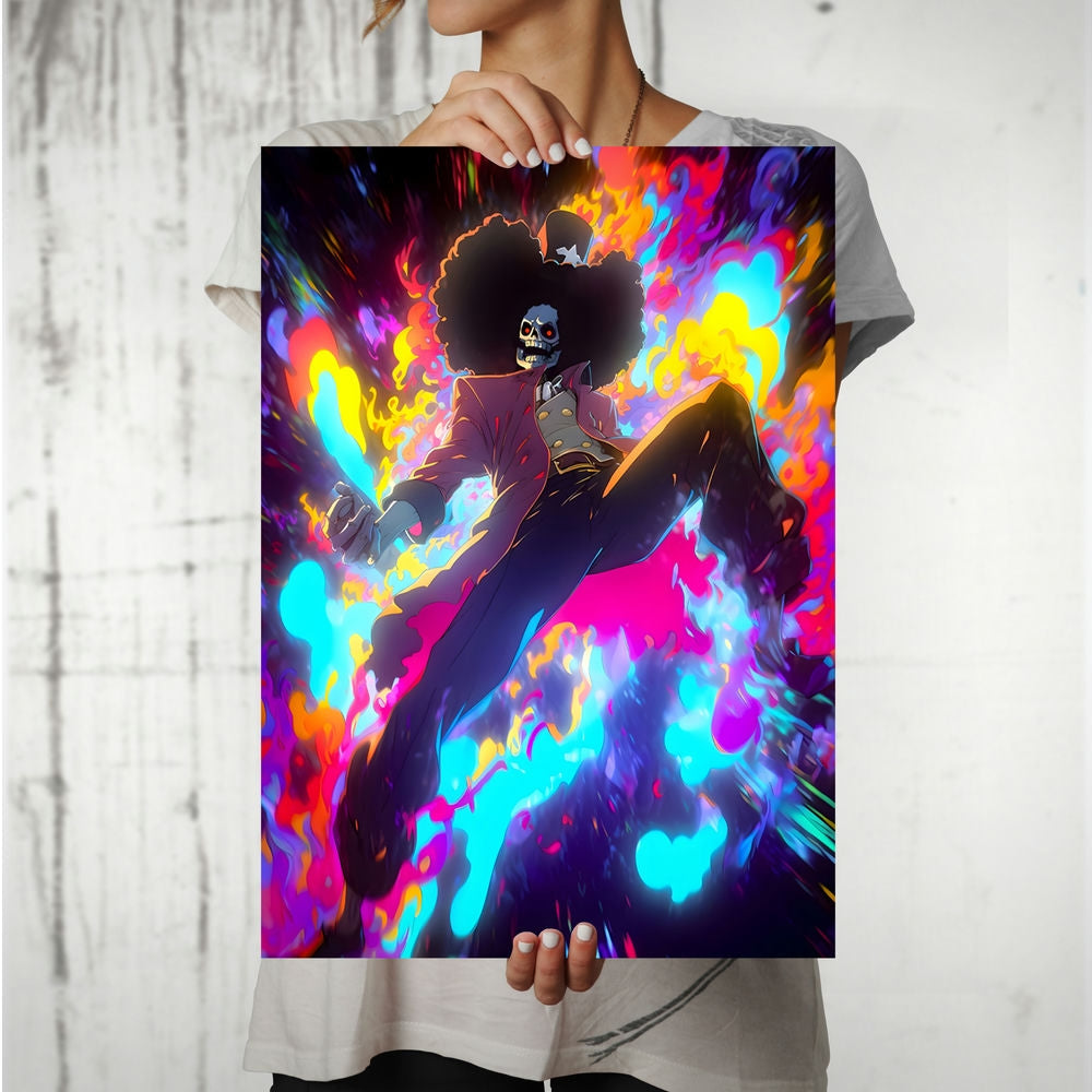 Metal Poster - Anime One Piece Brook OP60 Mobile Case by CoverMeUp - Style 8