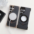 Samsung Galaxy S25 Ultra Carbon Metal Bumper Case with Magsafe & Stand - Desert Mobile Case by CoverMeUp - Style 10