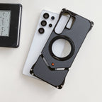 Samsung Galaxy S25 Ultra Carbon Metal Bumper Case with Magsafe & Stand - Desert Mobile Case by CoverMeUp - Style 11