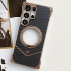 Samsung Galaxy S25 Ultra Carbon Metal Bumper Case with Magsafe & Stand - Desert Mobile Case by CoverMeUp - Style 2