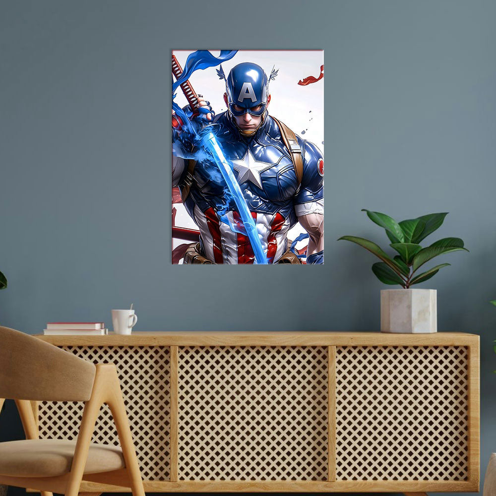 Metal Poster - Superhero Captain America CAP01 Mobile Case by CoverMeUp - Style 5
