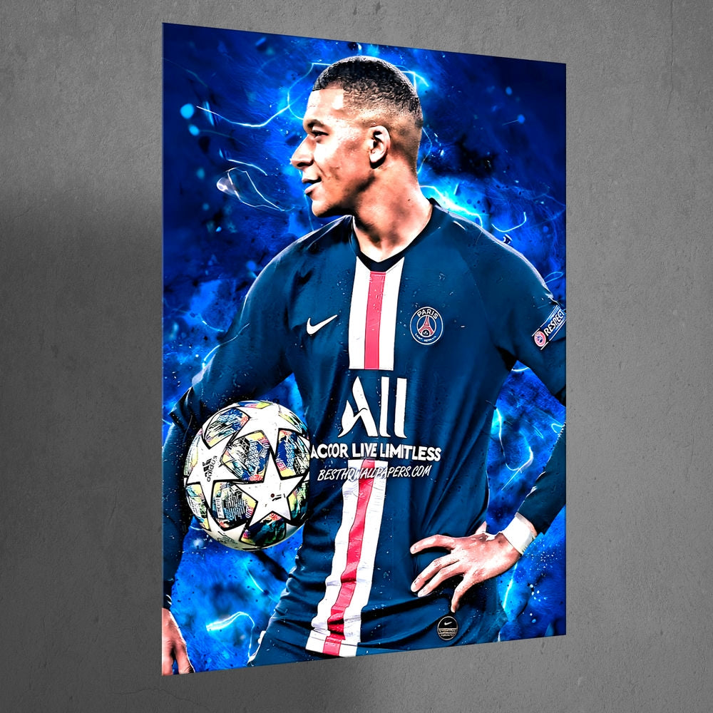 Metal Poster - Footballer Kylian Mbappe KM04 Mobile Case by CoverMeUp - Style 3