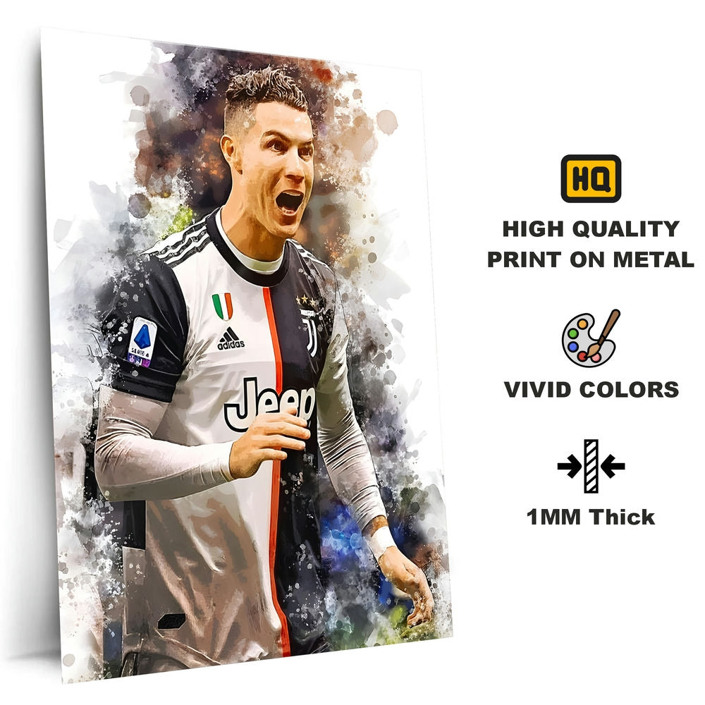 Metal Poster - Footballer Cristiano Ronaldo F01 Mobile Case by CoverMeUp - Style 4