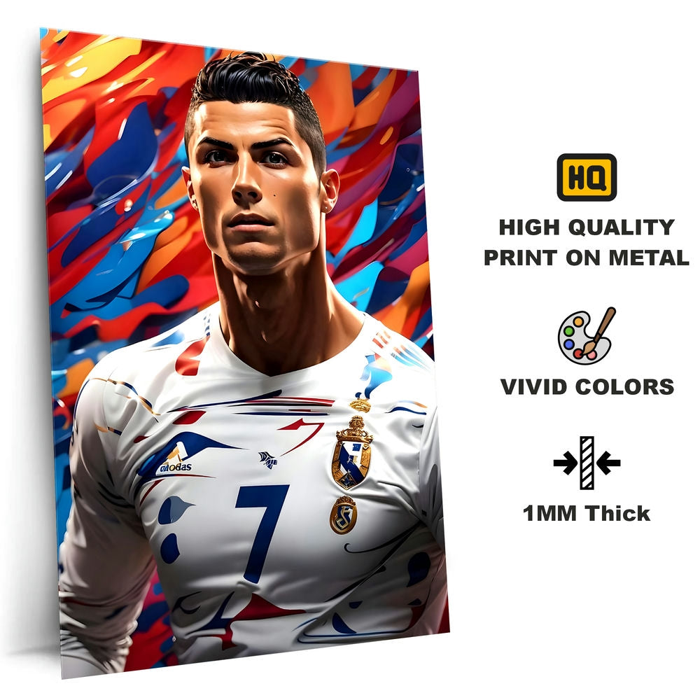 Metal Poster - Footballer Cristiano Ronaldo F02 Mobile Case by CoverMeUp - Style 4