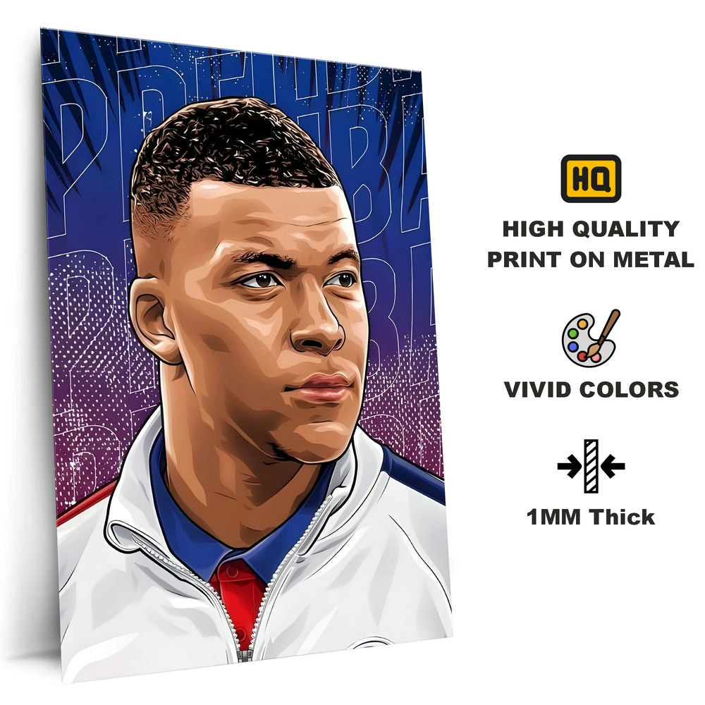 Metal Poster - Footballer Kylian Mbappe KM03 Mobile Case by CoverMeUp - Style 4