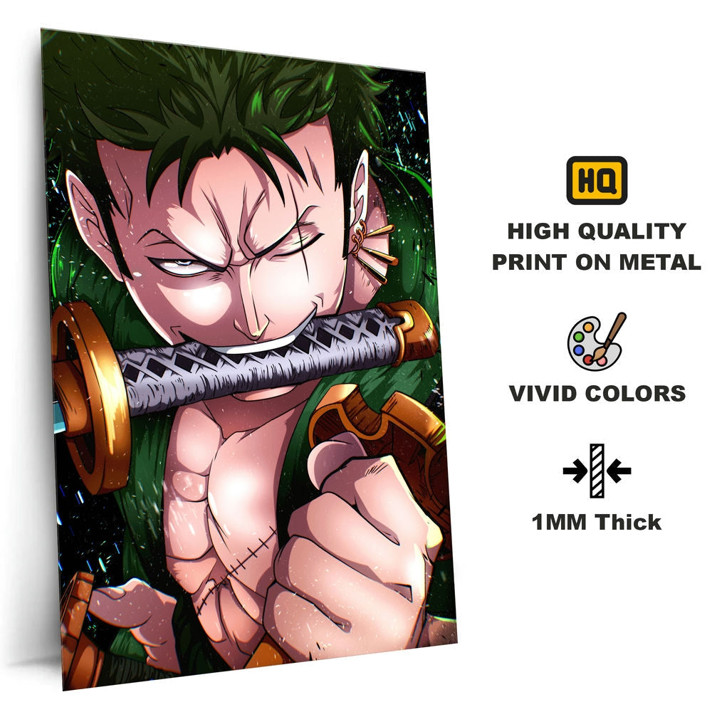 Metal Poster - Anime One Piece Zoro Mobile Case by CoverMeUp - Style 4