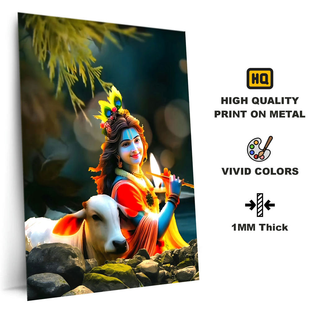 Metal Poster - Lord Krishna LK02 Mobile Case by CoverMeUp - Style 4