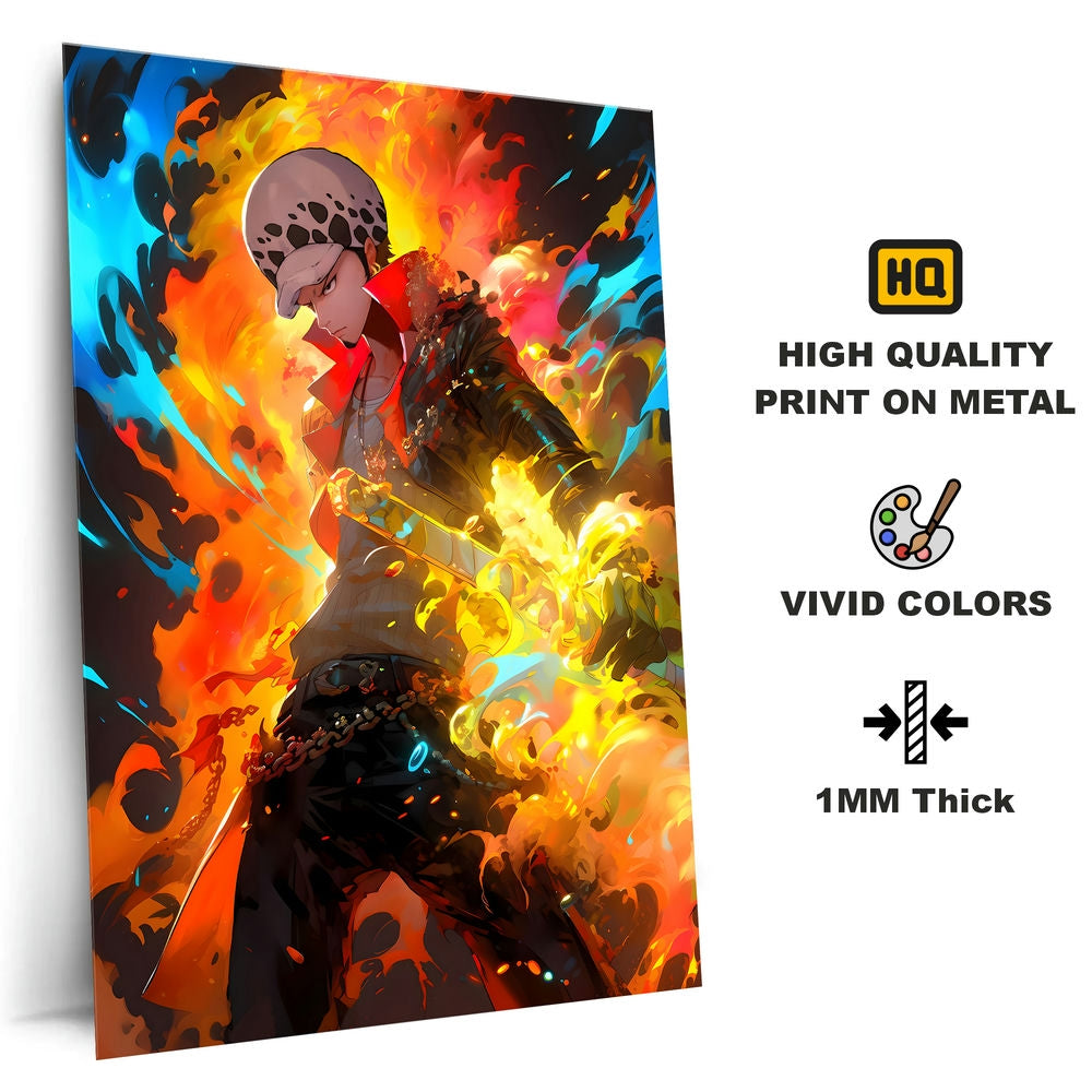 Metal Poster - Anime One Piece Law OP63 Mobile Case by CoverMeUp - Style 4