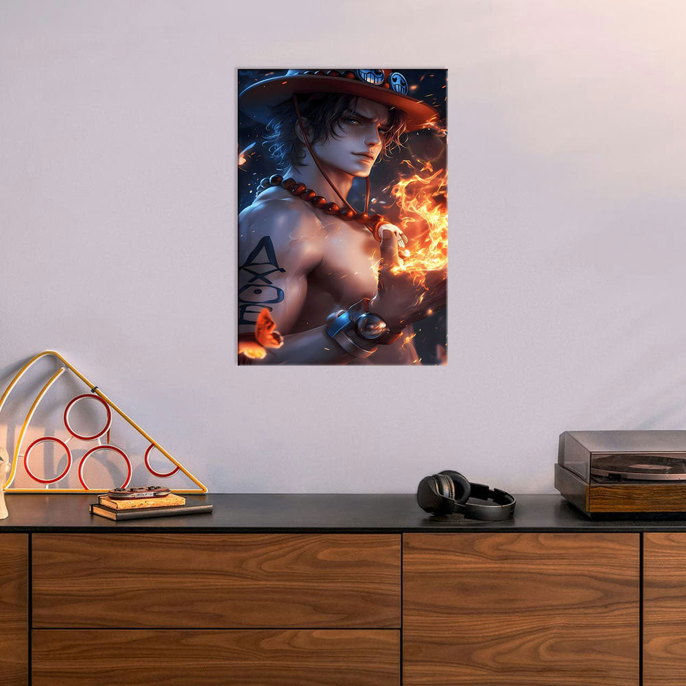 Metal Poster - One Piece Portgas D Ace OP18 Mobile Case by CoverMeUp - Style 6